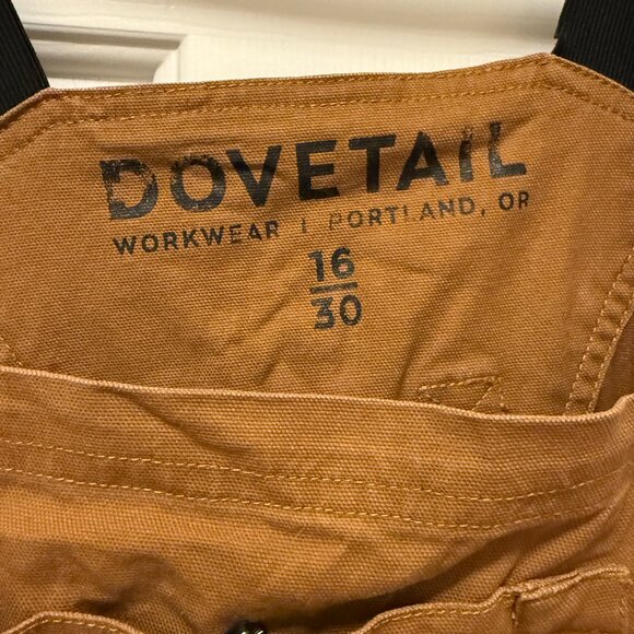 Women’s Dovetail Workwear Freshley Overall Stretch Canvas Saddle Brown - Picture 3 of 4